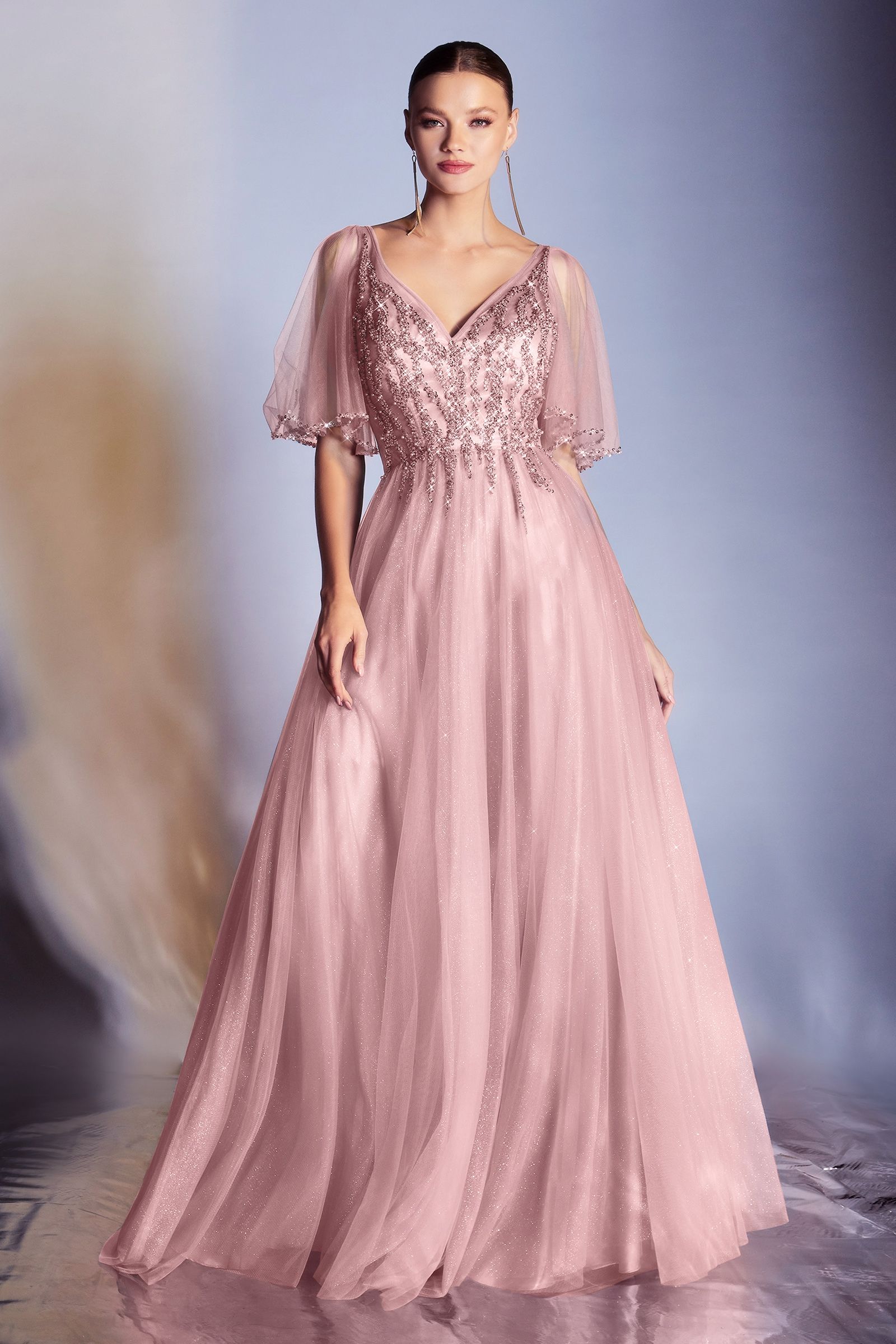 Layered Tulle A-Line Gown-2