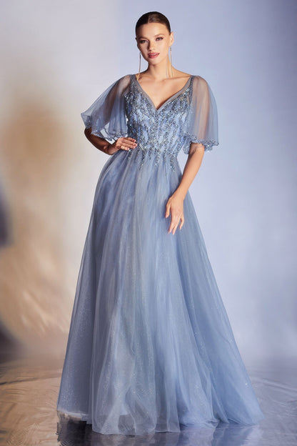 Layered Tulle A-Line Gown-1