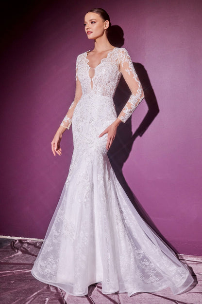 Layered Lace Mermaid Bridal Gown-2