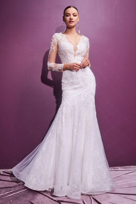 Layered Lace Mermaid Bridal Gown-0