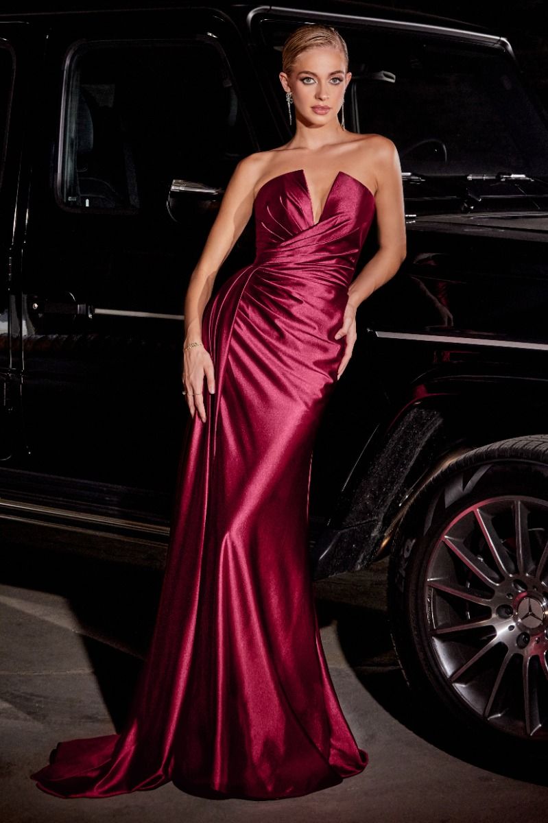 Strapless Satin Dress-1