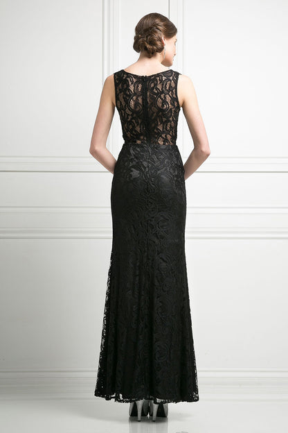 Beaded Lace Sheath Dress-1