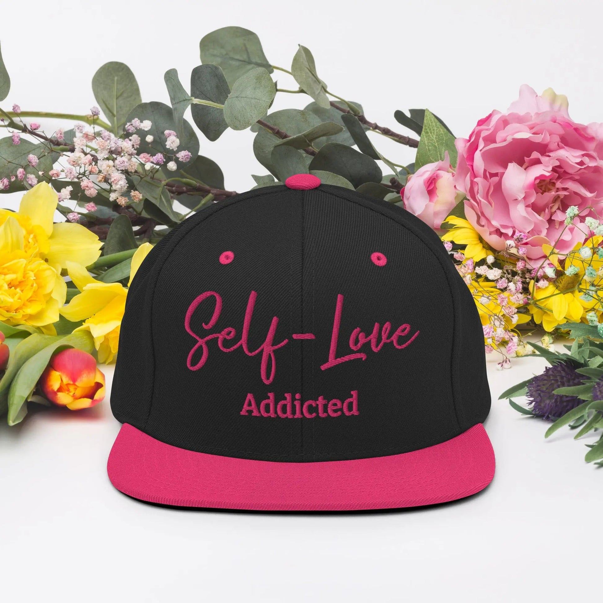 Self Love Addicted Snapback Hat with Embroidery-2