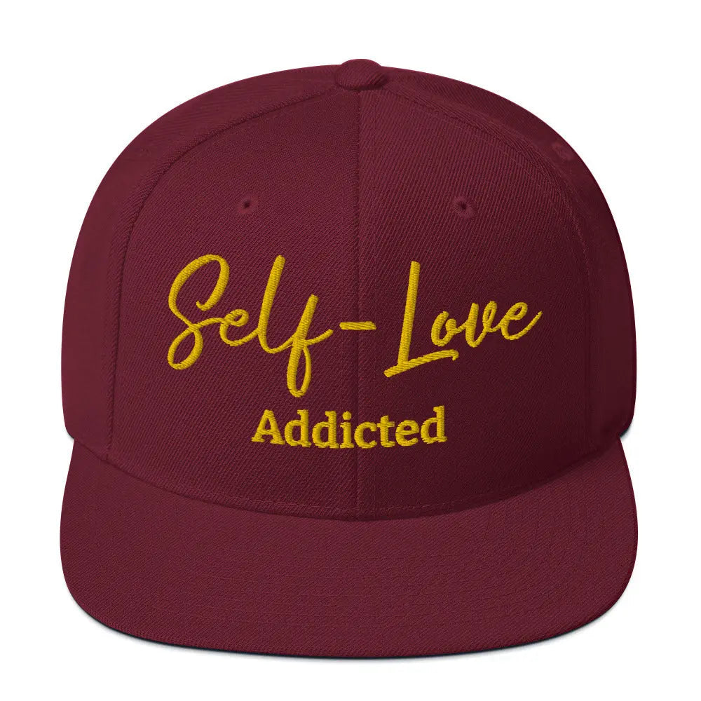 Self Love Addicted Snapback Hat with Embroidery-0