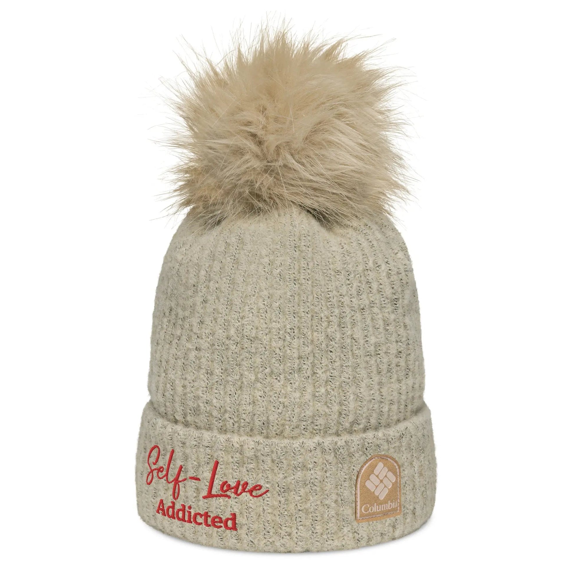 Winter Hats - Self Love Addicted - Columbia pom-pom beanie with Embroidery-4