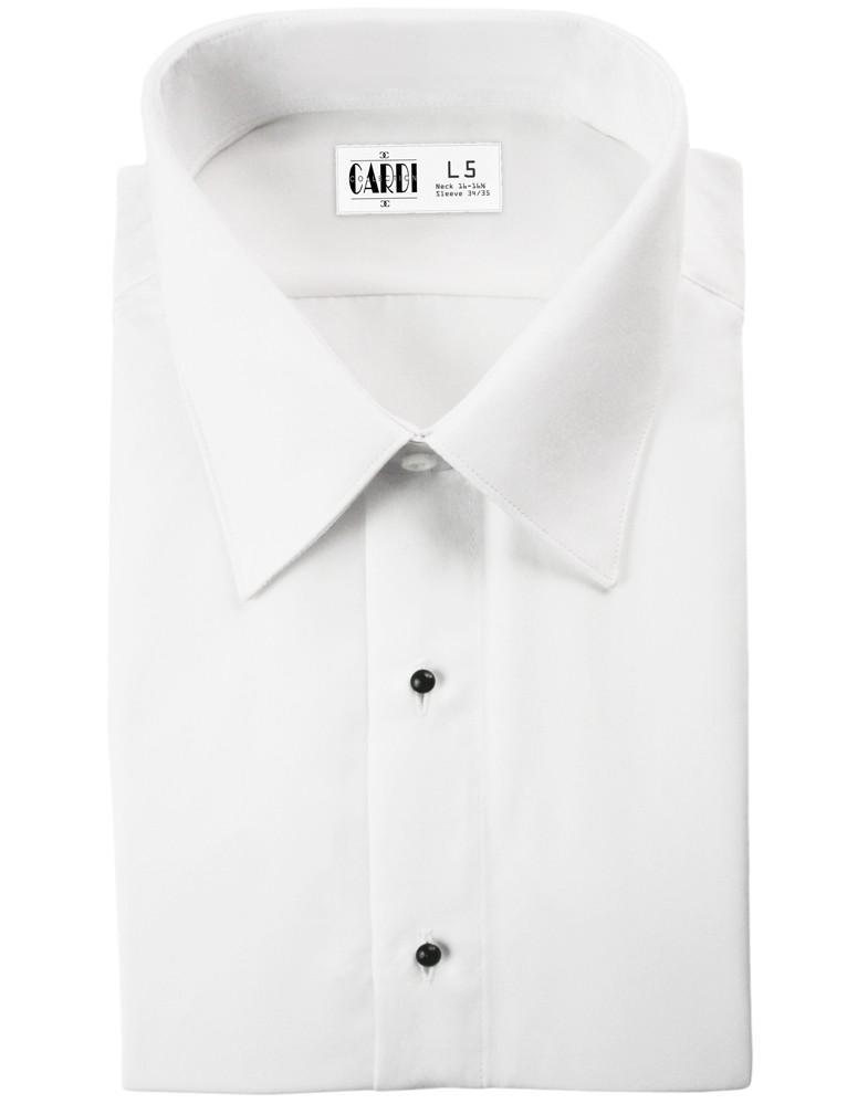 "Como" Kids White Laydown Tuxedo Shirt-0