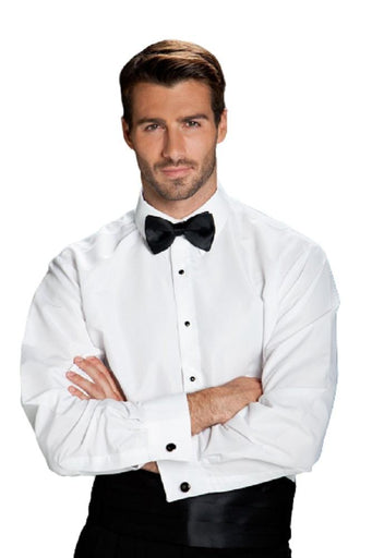 "Como" White Laydown Tuxedo Classic Fit Shirt-0