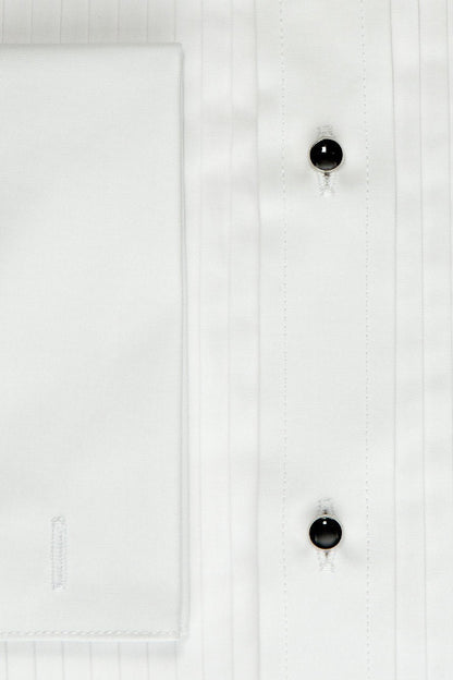 "David" White Wingtip Tuxedo Shirt-2