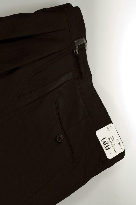 "Double Pleated" Chocolate Super 150's Luxury Viscose Blend Tuxedo Pants-0