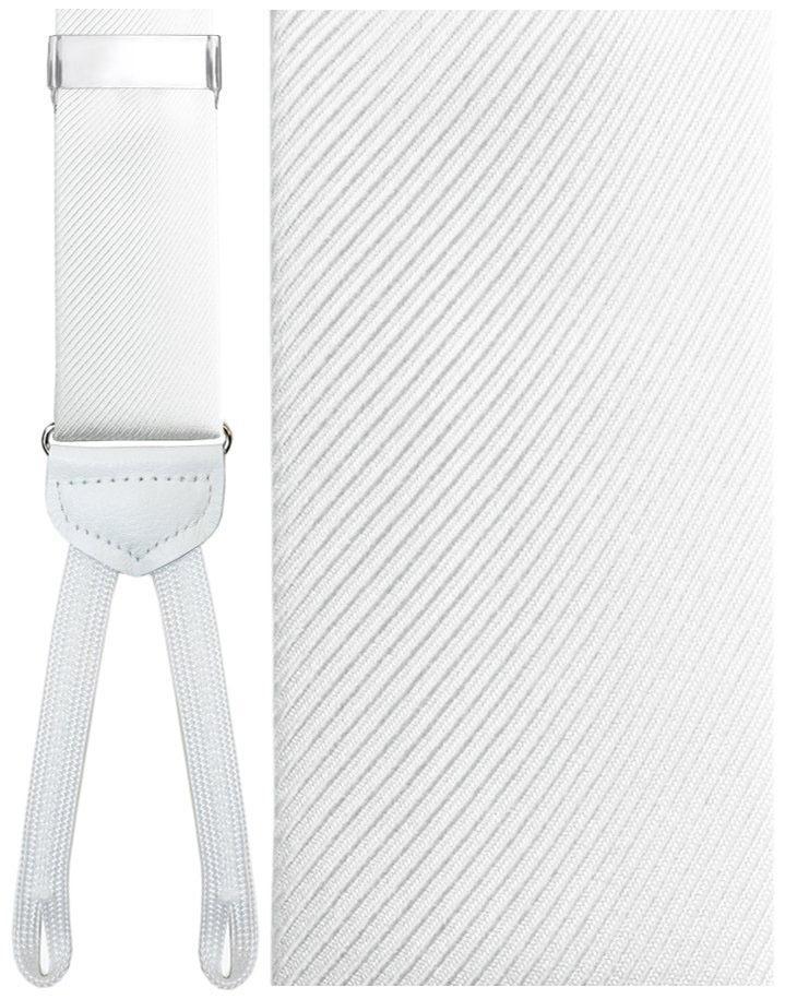 "Firenze" White Suspenders 1.5"Width-0