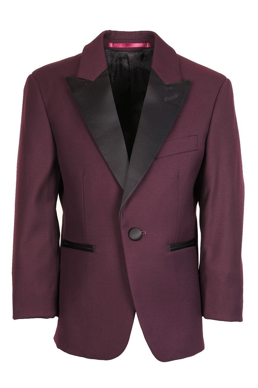 "Fitzgerald" Kids Tuxedo Jacket Peak (Separates)-2