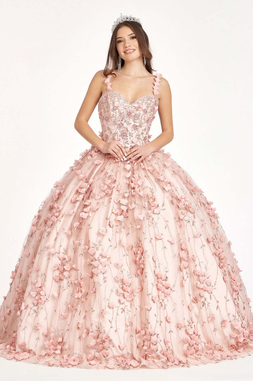 Beads and Jewel Embellished Bodice Sweetheart Quinceanera Dress-0