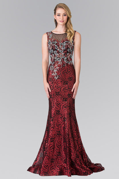 Beads Embroidered Sequin Long Dress-4