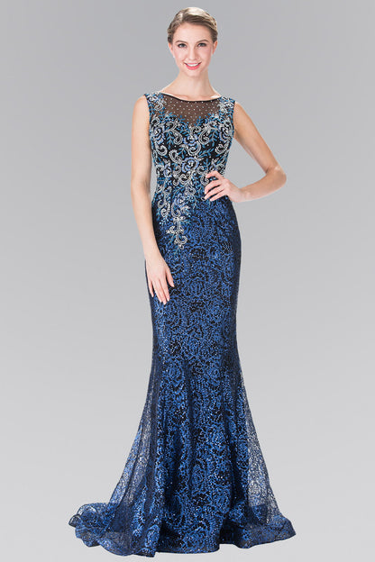 Beads Embroidered Sequin Long Dress-0