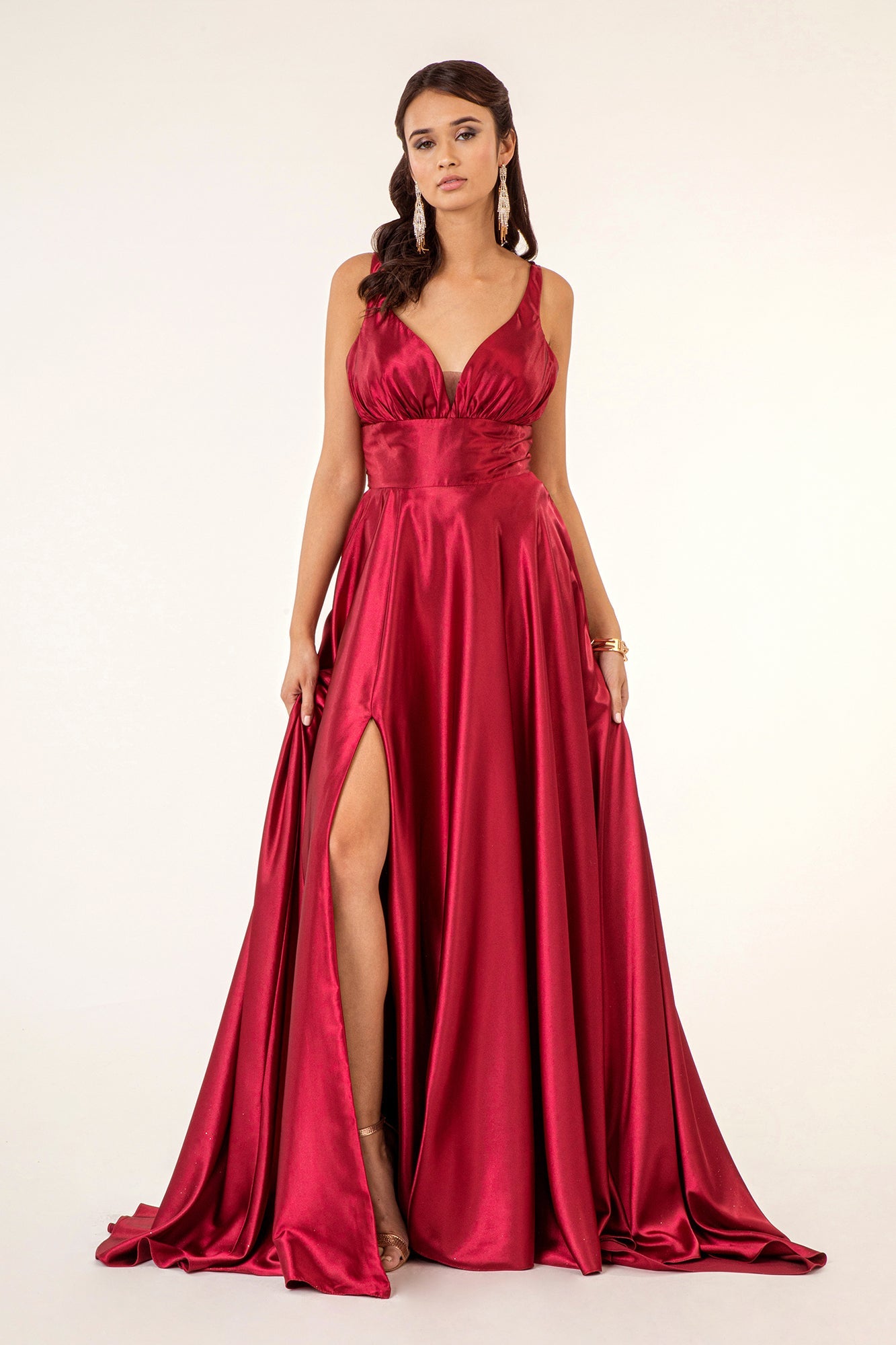 Mesmerizing High Slit A-line Dress by Elizabeth K-1