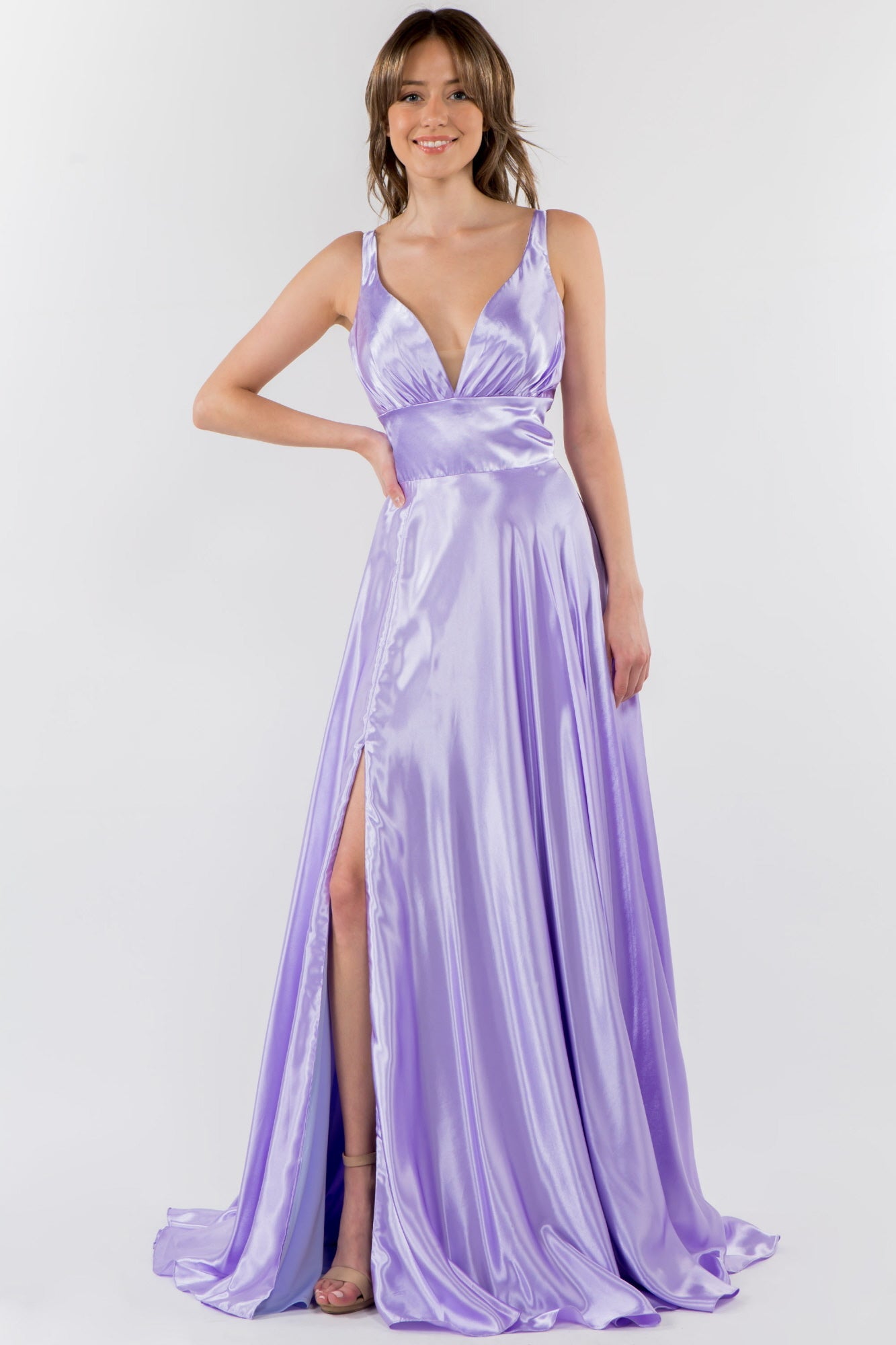 Mesmerizing High Slit A-line Dress by Elizabeth K-3