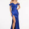 Sweetheart Satin Mermaid Dress w/ Pleated Waist and Slit-2