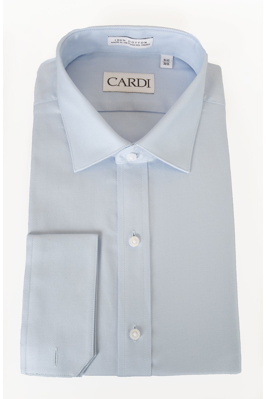 "Jamison" Blue Twill Spread Collar Dress Shirt-0