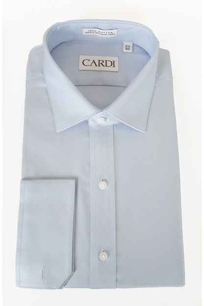 "Jamison" Blue Twill Spread Collar Dress Shirt-0