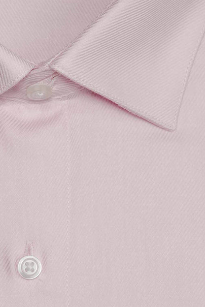 "Jamison" Pink Twill Spread Collar Dress Shirt-1