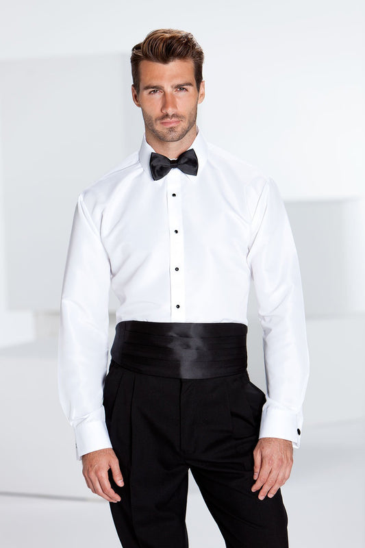 "Lido" Ivory Laydown Tuxedo Slim Fit Shirt-0