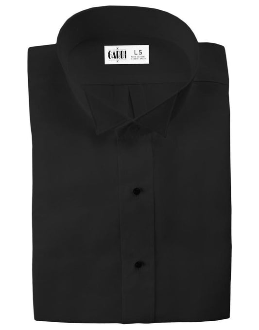 "Lucca" Kids Black Wingtip Tuxedo Shirt-0