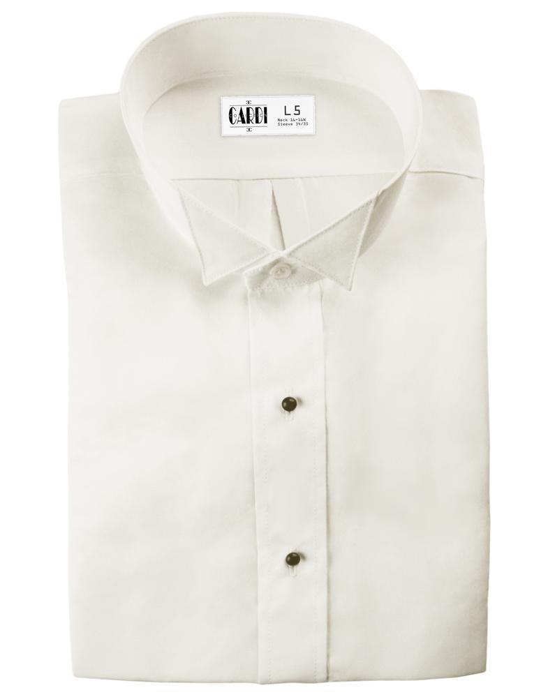 "Lucca" Kids Ivory Wingtip Tuxedo Shirt-0