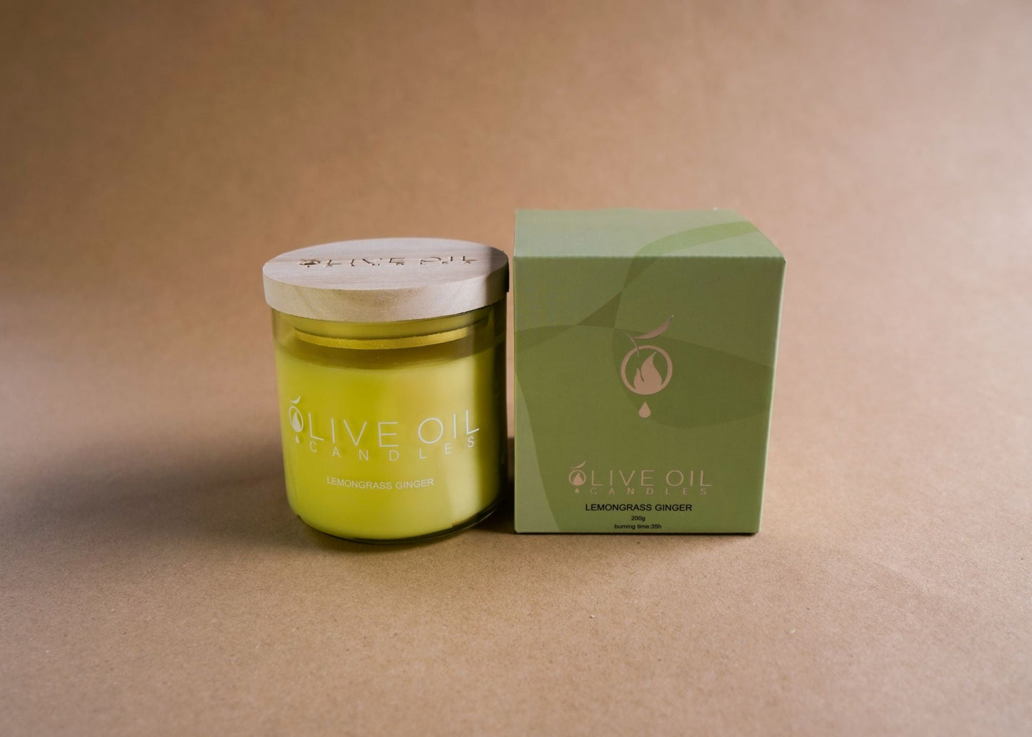 Candles Olive Oil, Lemongrass and Ginger, 200g-0