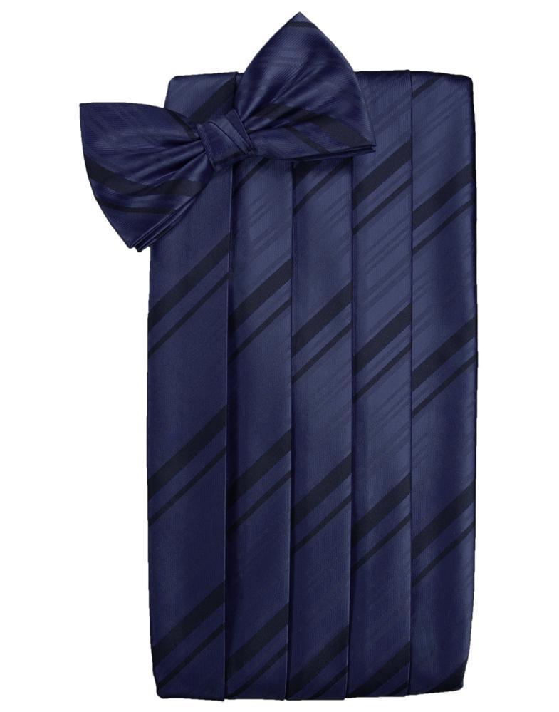 Set Striped Satin Cummerbund & Bow Tie-34