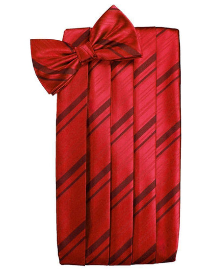 Set Striped Satin Cummerbund & Bow Tie-53