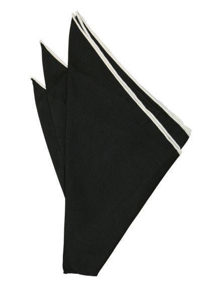 Silk Hand Rolled Trim Pocket Square-0