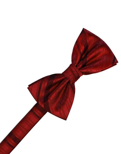 Striped Satin Kids Bow Tie-0