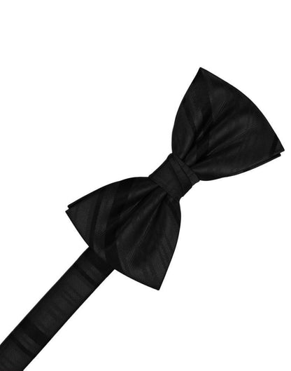 Striped Satin Kids Bow Tie-4