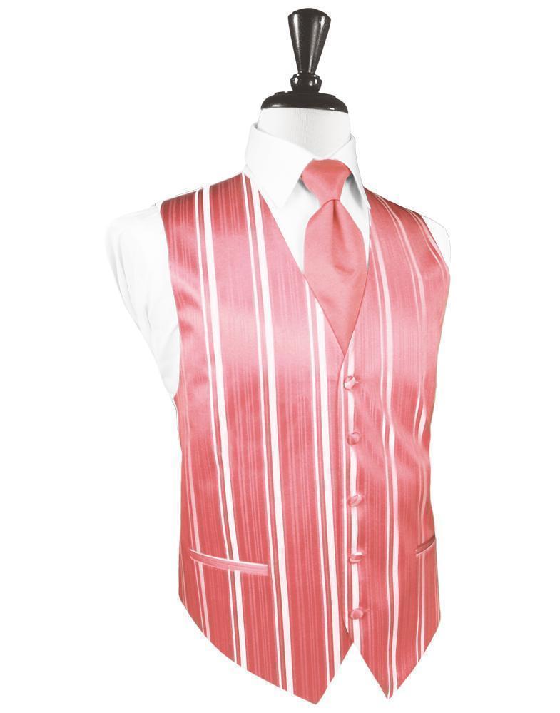 Striped Satin Tuxedo Vest 4-2