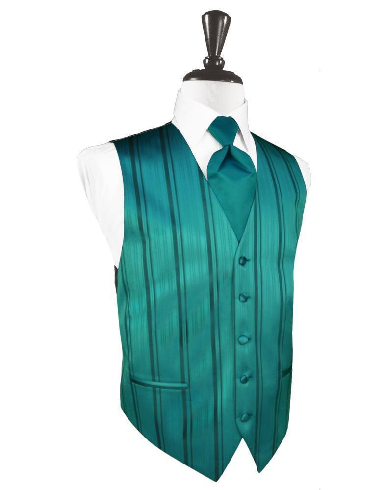 Striped Satin Tuxedo Vest 4-0