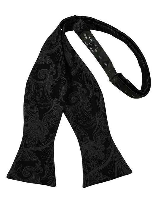 Paisley Silk Bow Tie Self Tie-0