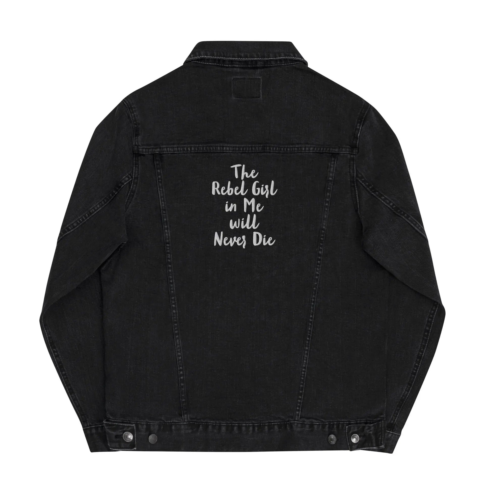 Denim jacket The Rebel Girl in Me will Never Die Unisex denim jacket-0