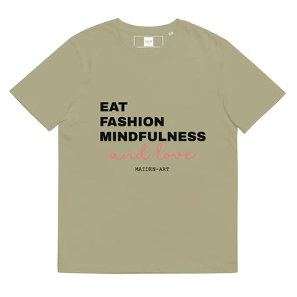 Eat Fashion Mindfulness and Love Unisex organic cotton t-shirt - unisex t-shirt-0