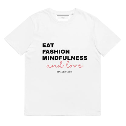 Eat Fashion Mindfulness and Love Unisex organic cotton t-shirt - unisex t-shirt-3