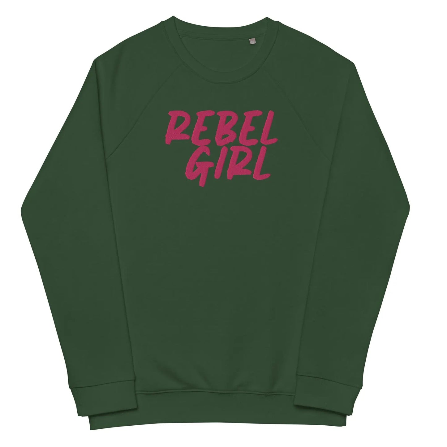 Rebel Girl Unisex organic raglan sweatshirt Organic Clothing with EMBROIDERY-6