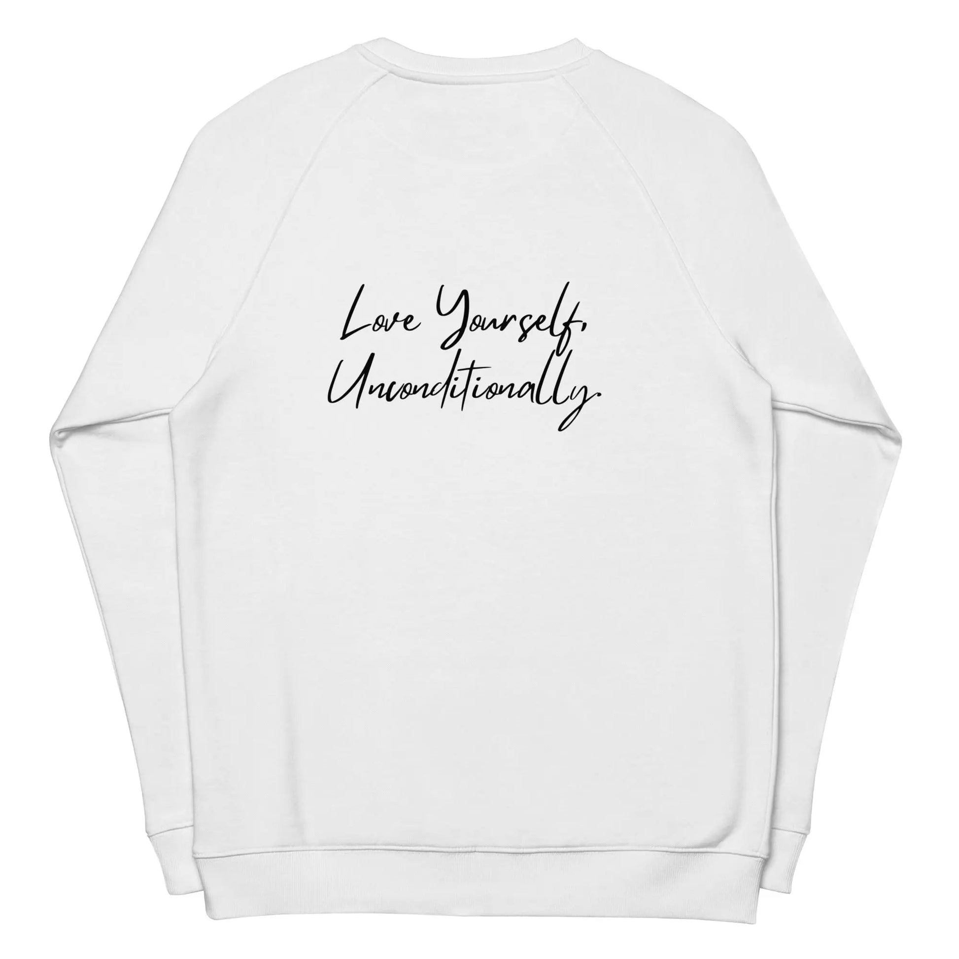 Organic Sweatshirt SELF LOVE Unisex organic raglan sweatshirt-3