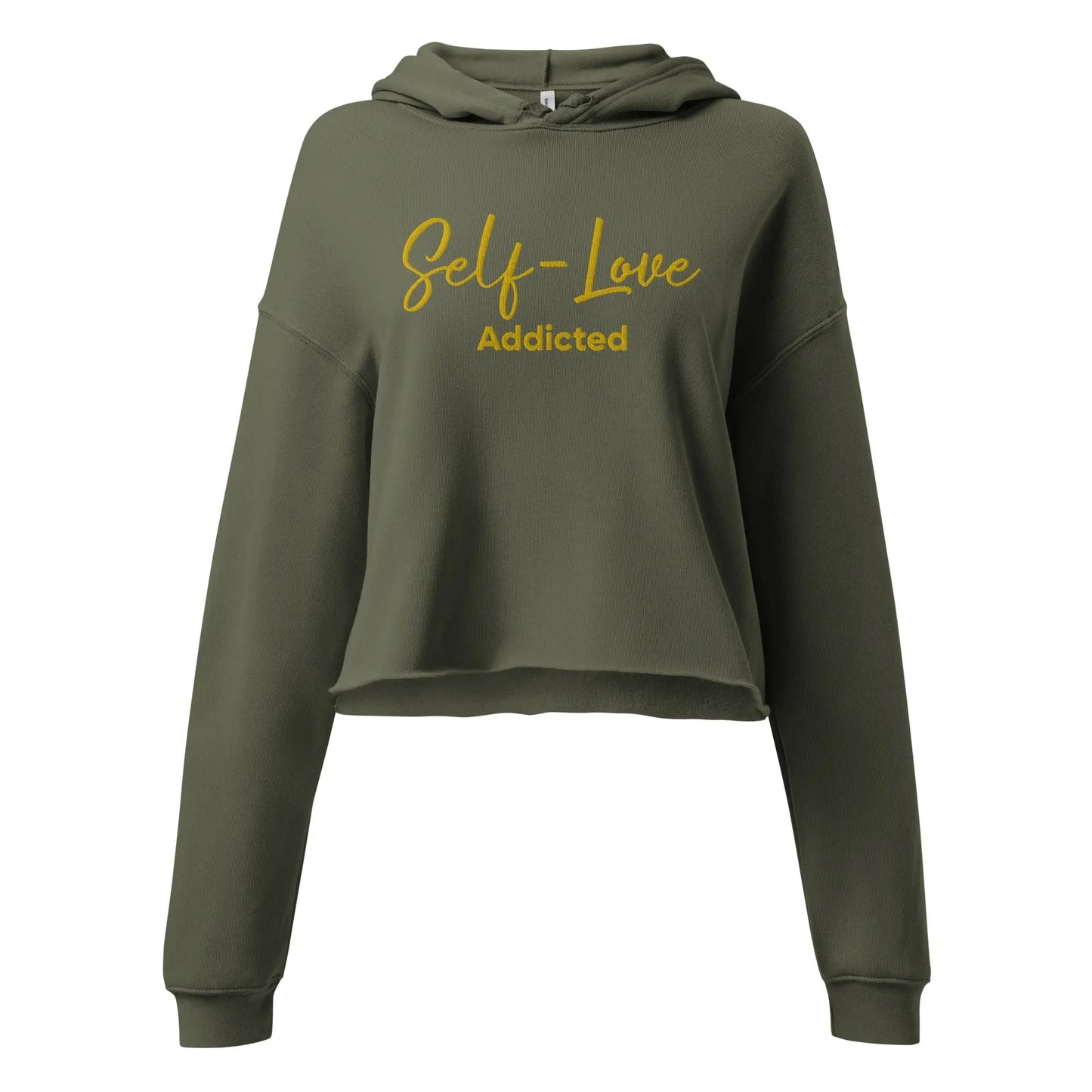 Crop Hoodie - Self Love Addicted with EMBROIDERY-4