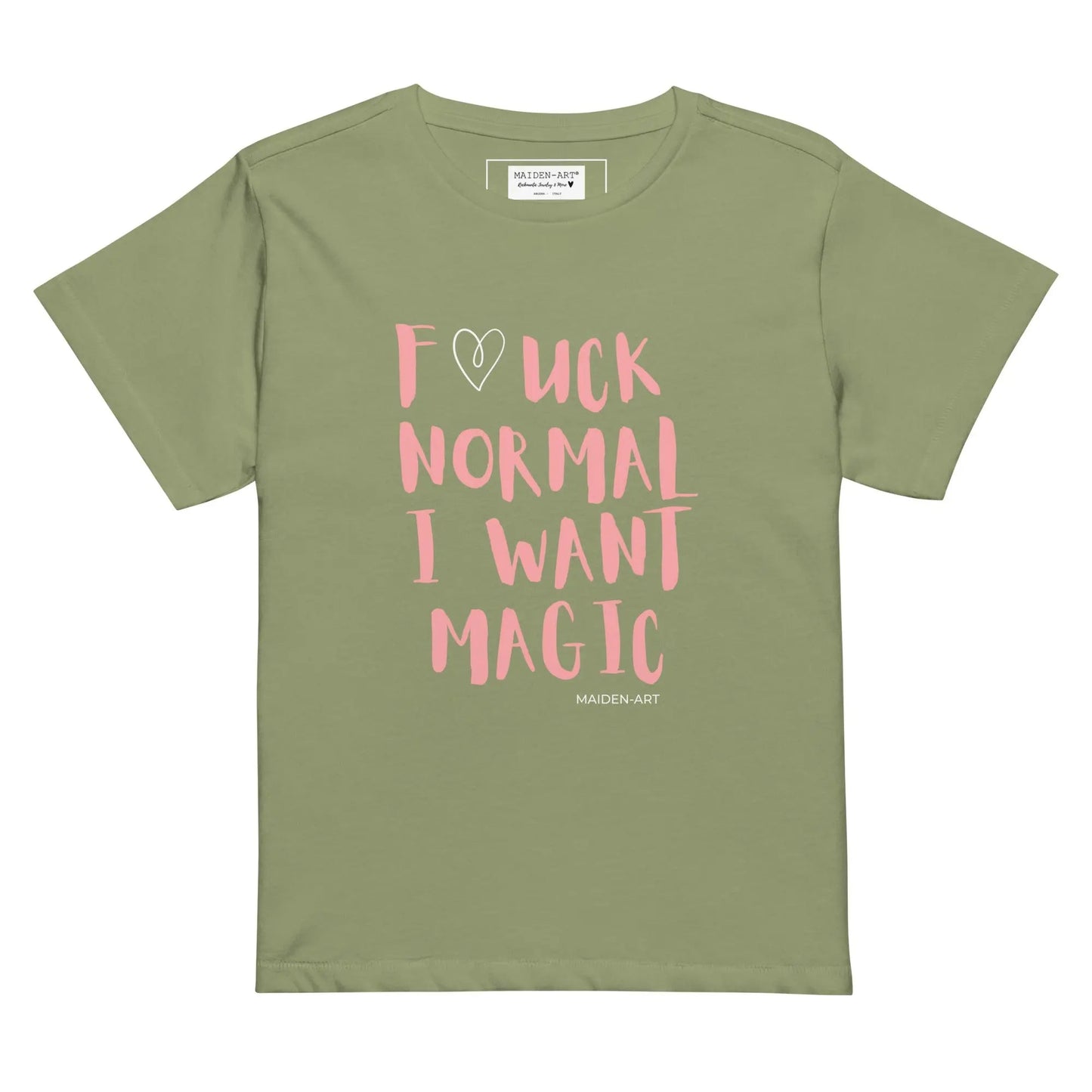 women's t-shirt F*UCK NORMAL I WANT MAGIC Women’s high-waisted t-shirt-7