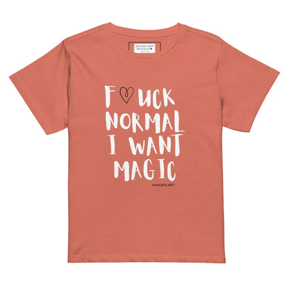 Women's t-shirt F*UCK NORMAL I WANT MAGIC Women’s high-waisted t-shirt-0